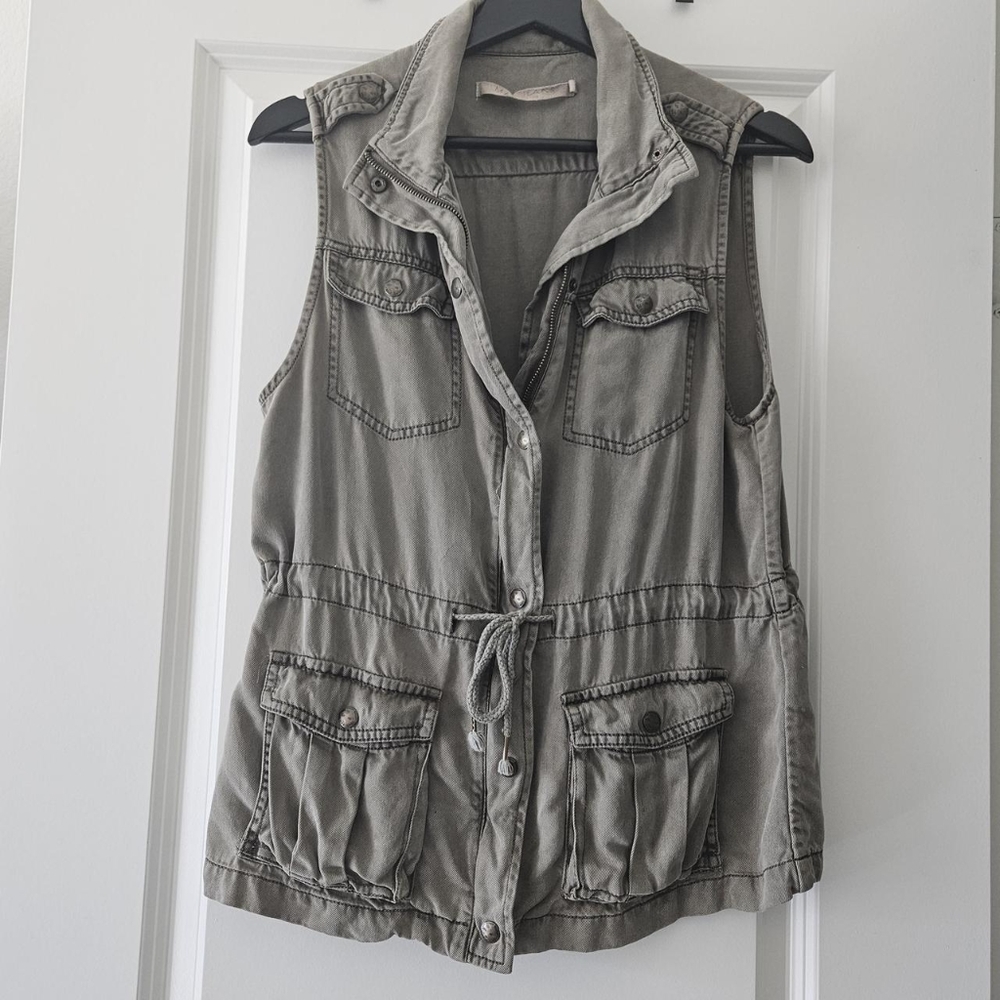 Cargo/Utility Zip Up Vest by Max Jeans